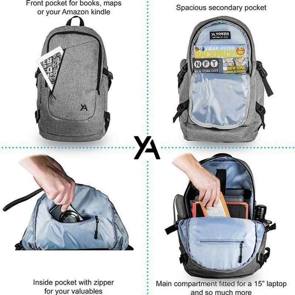 COPY - Lightweight Multi Purpose Backpack - School Business Travel Gym Laptop  … - Picture 3 of 7